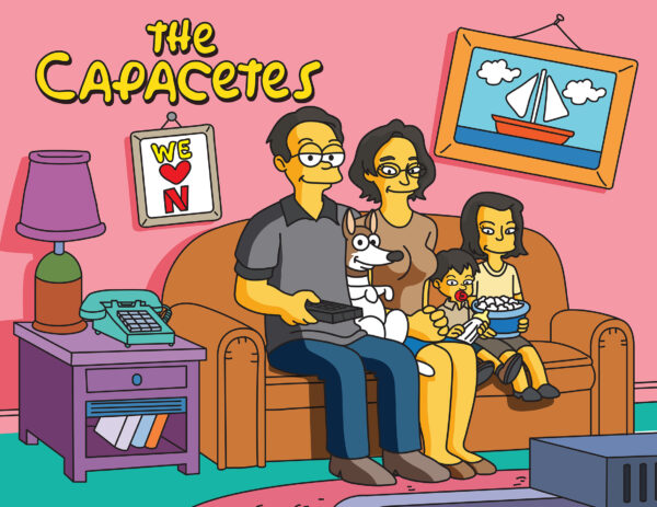 Simpsons Style Family Portrait